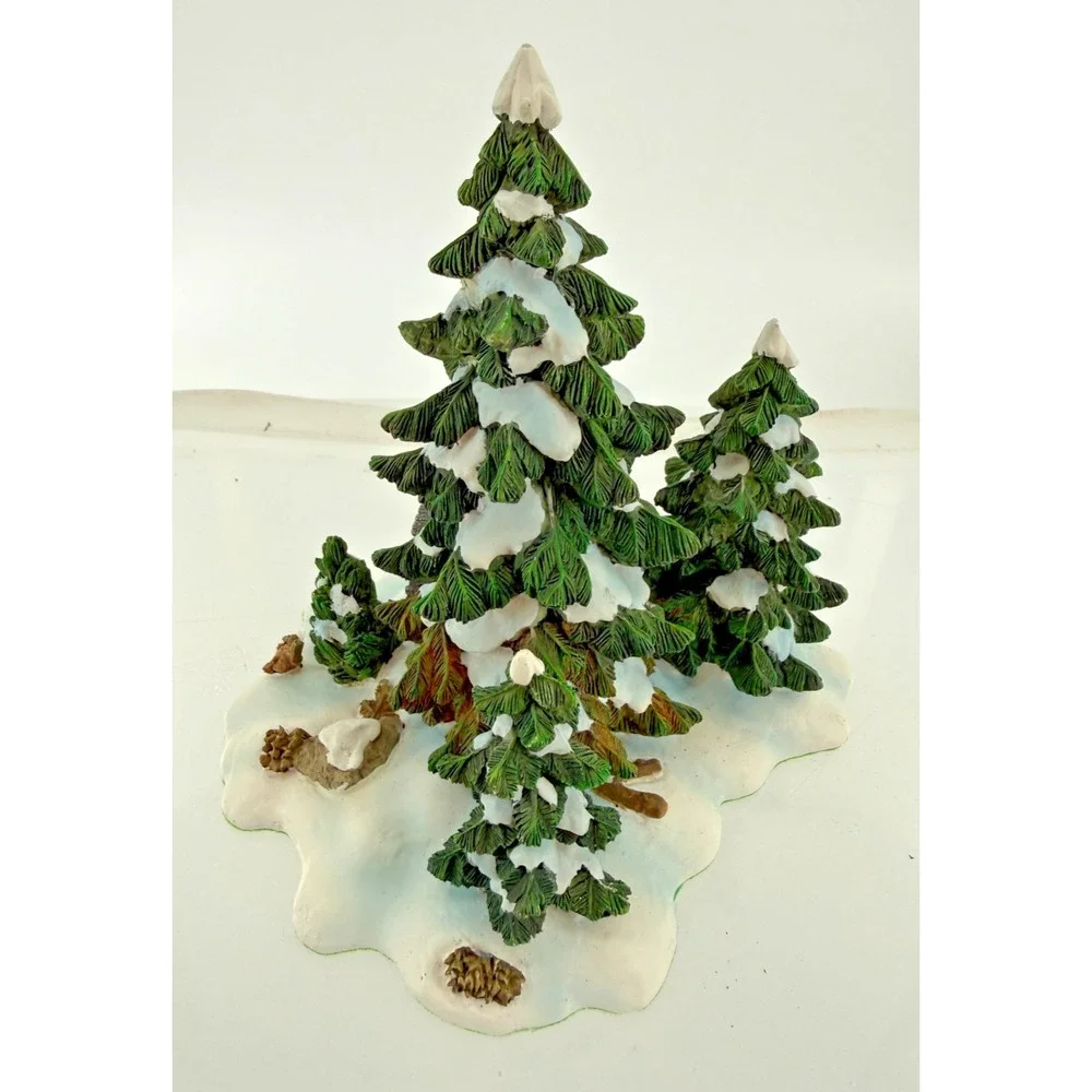 Department 56 Wagonwheel Pine Grove Snow Covered Trees Village Accessory 52617